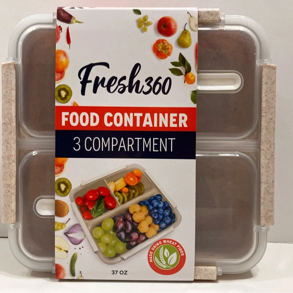 Fresh360 3-Compartment Food Container